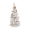 Transpac Christmas Winter Elegant White Gold Polyresin Holiday Tree Tabletop Figurine Decoration Set of 4, 6.0H inches - 2 of 4