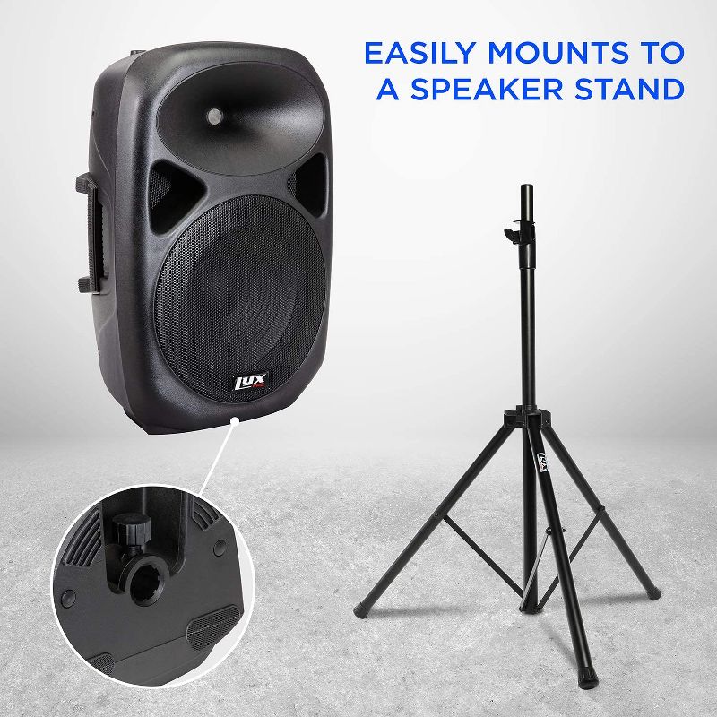 LyxPro 12” Portable Passive PA Speaker System W/Speakon, XLR Input, 5 of 6