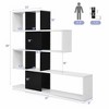 Costway 5-Tier Bookshelf Corner Ladder Bookcase Display Storage Rack Black White - 2 of 4