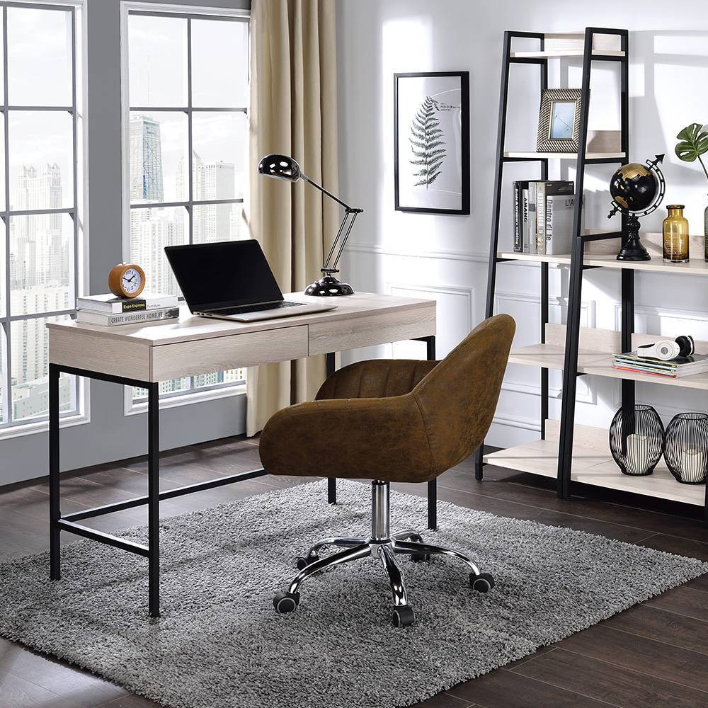 Photos - Office Desk 42" Wendral Desk Natural/Black - Acme Furniture