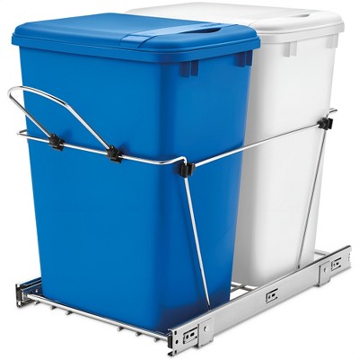 Rev-A-Shelf RV-18KD Series 35-Quart Kitchen Cabinet Pullout Waste Container