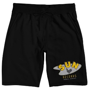 Sun Records Logo Men's Black Lounge Shorts - 1 of 3