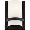 Minka Lavery Industrial Wall Light Sconce Iron Oxide Hardwired 6 3/4" Fixture Etched Opal Glass Shade for Bedroom Bathroom Vanity - 4 of 4