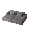 102" Corduroy Oversized Cloud Sectional Lounge Chaise - 4 of 4