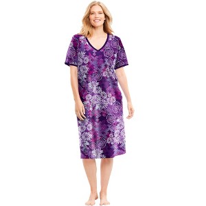 Dreams & Co. Plus Size Short T-Shirt Lounger - 1 of 4