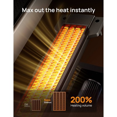 DREO 1500W Solaris Max 25" Ceramic Space Heater Oscillating Fast Heat and Ultra-Quiet ECO Mode Remote — detail 4