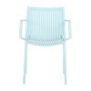 Set of 4 All-Weather Outdoor Armchairs with Comfortable Backrest, All-PP Patio Accent Chairs for Indoor & Outdoor Use – The Pop Home - 4 of 4