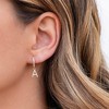 Turandoss 18K Gold Huggie Hoop Earrings for Girls Women - 1Pair Dainty Initial Cartilage Dangle Diamond Earring Hypoallergenic, Christmas Gifts - 2 of 4
