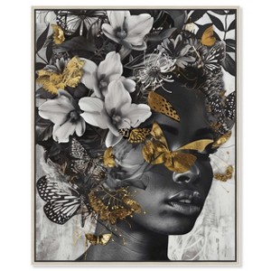Art Remedy Hidden Golden Butterflies Gold Fashion Wall Art Framed - 1 of 4