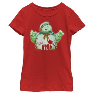 Girl's Ghostbusters Halloween Stay Puft Marshmallow Man T-Shirt - 1 of 4