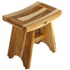 EcoDecors® Serenity® 18" Teak Wood Shower Bench in EarthyTeak Finish - 2 of 4