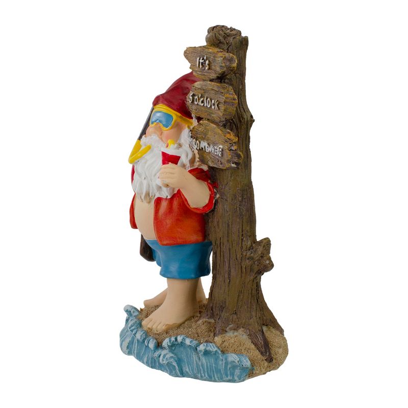 Northlight 10.5" Red and Blue Beach Gnome Outdoor Garden Statue, 5 of 6