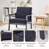 MOONMISS Mid Century Modern Linen PU  Accent Chair, Upholstered Armchair with Back, Comfy Reading Lounge Chair for Living Room, Bedroom, Sunroom - 2 of 4