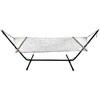 Northlight 55" x 78" Lattice Rope Hammock with Wooden Bar - 3 of 4