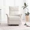 TIRAMISUBEST Manual Rocker Recliner Chair - Compact Glider for Nursery, Living Room & Bedroom, Wide Armrests, Gray Fabric - 2 of 4