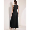 INSPIRE CHIC Women's Summer Outfits V Neck Sleeveless Button Vest Maxi Pleated Skirts Set 2 Pieces - 4 of 4