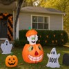 Karl Home 2.8 FT Lighted Halloween Inflatables Animated Pumpkin Ghost Outdoor Decoration - 3 of 4