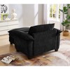 51" Oversize Chenille Upholstered Chaise Lounge Chair with Removable Ottoman and Storage for Living Room or Bedroom - 4 of 4