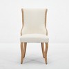 GDFStudio Velina Mid-Century Modern Rubberwood Snow Velvet Upholstered Dining Chairs (Set of 2) - 4 of 4