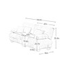 JUJABU Chenille Loveseat Sofa with 2 Lumbar pillows and 2 throw pillows  for Living Rooms - 4 of 4