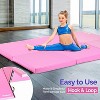 Matladin 6' Folding Tri-fold Gymnastics Gym Exercise Aerobics Mat, 6ft x2ft x2in PU Leather Tumbling Mats with Hook & Loop Fastener - 3 of 4