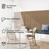 4 Packs 94.5” x 5.7” Solid Wood Panels for Wall, Acoustic Wood Slat Wall Panels for Interior Wall Decor，TV Background, Living Room - 3 of 4