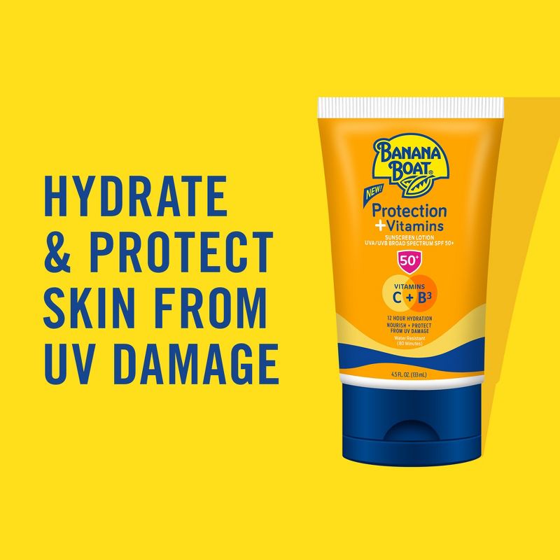 Banana Boat Protect Plus Vitamins Sunscreen Lotion - SPF 50 - 4.5 fl oz, 3 of 8