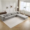 Convertible Modular 4-Seater Floor U-Shaped Sectional Sofas Bed with 2 Ottomans and No Assembly Required - 2 of 4