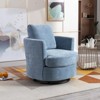 GDFStudio Roxanne Swivel Chenille Upholstered Wood and Steel Accent Chair - 3 of 4