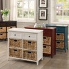 ORRD White 6-Drawer Console Cabinet, Storage Dresser with Basket-Weave Front & Sturdy Wood Frame for Bedroom, Entryway & Living Room - 2 of 4