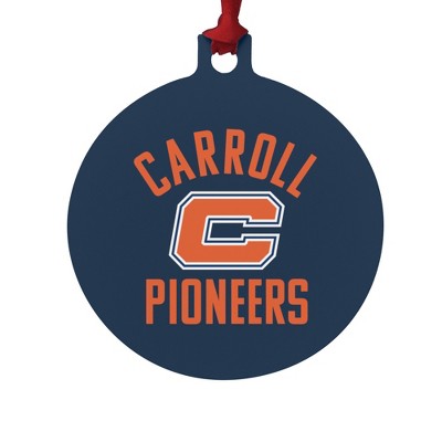 Carroll University Pioneers Logo Aluminum Holiday Christmas Tree Ornament