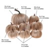 Aoibox 8pcs Assorted Size Velvet Artificial Champagne Pumpkins 5.9in 3.9in 3.5in 3in Fall Harvest Halloween Thanksgiving Decor - 3 of 4