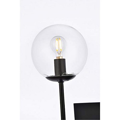 Neri 17.8'' Black and Clear Glass Dimmable Wall Sconce