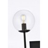 Elegant Lighting Neri 1 light black and clear glass wall sconce - 4 of 4