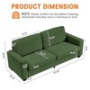 87" Corduroy Couch, 3 Seater Deep Seat Sofa with Wide Armrests, Sturdy Structure, Easy Assembly, Cloud Sofa for Living Room or Apartment - 2 of 4