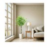 5.2FT Artificial Ficus Tree  Tall Fake Potted Ficus Tree With Planter  Realistic Texture Potted Faux Ficus Tree For Foyer Porch Decor Home Office - 2 of 4