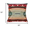 HomeRoots 16" Blue And Ivory Southwestern Throw Pillow Cover - 3 of 4