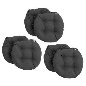 Blazing Needles, 16-inch Spun Polyester Solid Outdoor Round Tufted Chair Cushions (Set of 6) - 1 of 1