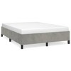 vidaXL Bed Frame Light Gray 59.8 in.x79.9 in. Queen Velvet - 2 of 4