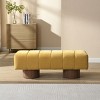 50" Upholstered Chenille Dining Bench with Wood Legs,Accent Seat for Entryway,Bedroom,or Living Room–The Pop Home - 2 of 4
