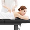 Dolonm 31.5" Professional Massage Bed w/Chest Opening - 700lbs Round Steel Legs, Luxe PU Leather - Salon & Home Spa - Black - 2 of 4