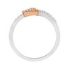 10K Two Toned Gold 1/5 Cttw Diamond Heart Cocktail Ring - 4 of 4