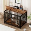 VisioGear Dog Crate with Side Opening Door and Wheels for Indoor, Rustic Brown, 43.3"*29.9"*33.5" - 4 of 4