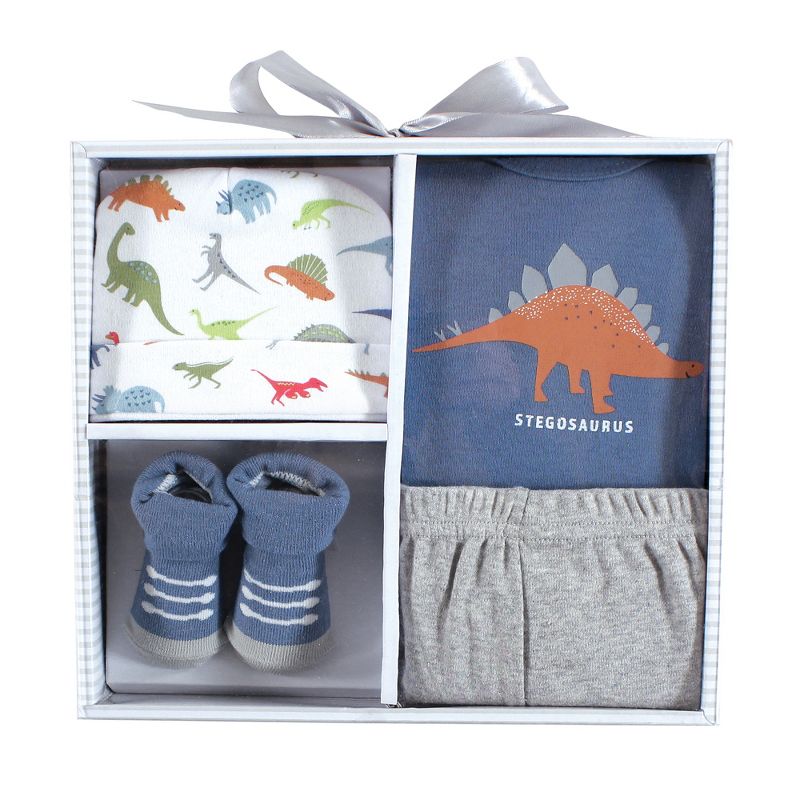 Hudson Baby Infant Boy Layette Boxed Giftset, Dino, 0-6 Months, 2 of 6