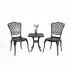 Sapphtopaz Outdoor Patio Furniture Bistro Set Patio Aluminum Hollow Design Bar Lounge Table and Chairs Set for Small Garden, Outdoor, Terrace - 4 of 4