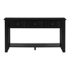 Console Table with 3 Storage Drawers, Poplar Wood Legs & Metal Handles, Narrow Sofa Table for Living Room, Bedroom, Foyer, Small Apartments - 4 of 4