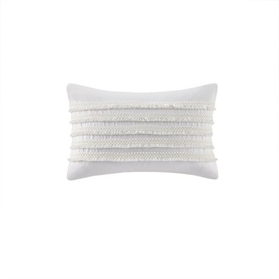 Gracie Mills Tisha Artisanal Cotton Oblong Pillow - One Size - Ivory
