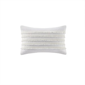 Gracie Mills Tisha Artisanal Cotton Oblong Pillow - One Size - Ivory - 1 of 4
