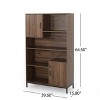 NicBex Bookcases for Living Room 4-Tier 31.5" W Storage Cabinet Bookcase with Iron Legs and 1 Drawer, 2 Cabinets for Home Office - 3 of 4