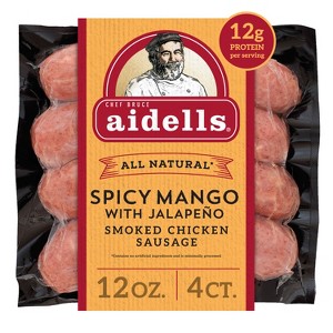 Aidells Spicy Mango with Jalapeno Smoked Chicken Sausages - 12oz/4ct - 1 of 4
